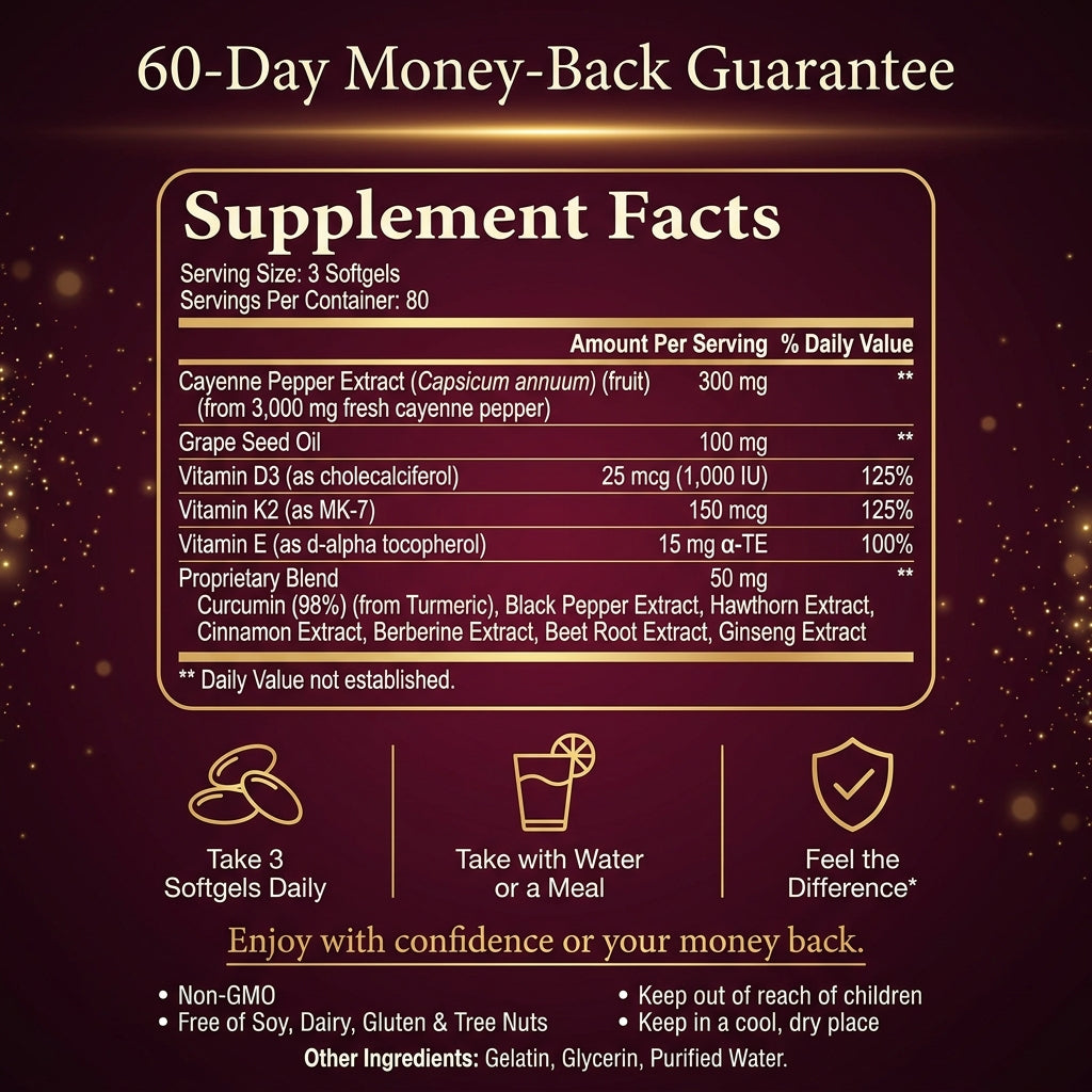 GOvara Cayenne Pepper Extract Softgels
