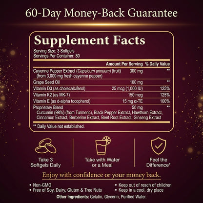 GOvara Cayenne Pepper Extract Softgels